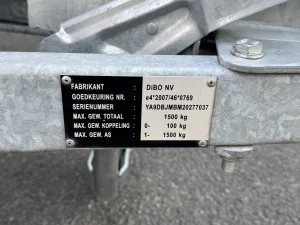 DIBO JMB-M-WK+ 250/25 TG AK M2 Hogedruktrailer