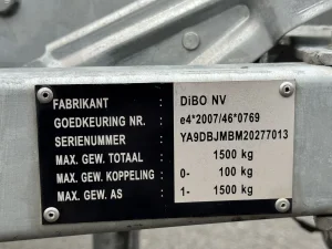 DIBO JMB-M-WK+ 250/25 TG AK M2 Hogedruktrailer